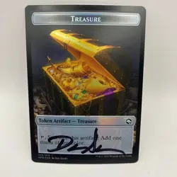 WIZARDS OF THE COAST Treasure Card Signed By Dan Scott MTG Artist Proof - Image 1