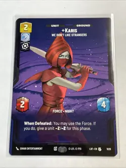 Karis 1029 Prestige NON Foil Legends Of The Force LOF Star Wars Unlimited SWU - Image 1