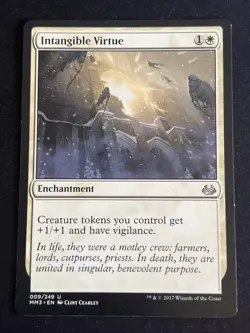 1x Intangible Virtue (9) Modern Masters 2017 LP MTG Magic the Gathering x1 MKE - Image 1