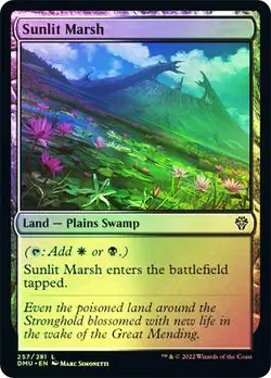 MTG FOIL Sunlit Marsh - Dominaria United #257 - Image 1