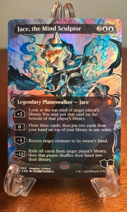 Jace, the Mind Sculptor MTG (Borderless Raised Foil) Bloomburrow Commander Magic - Image 1