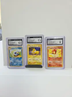 CGC Pokemon Bundle Light Vaporeon Jolteon Flareon Japanese Neo Destiny 8 8.5 7.5 - Image 1
