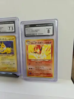 CGC Pokemon Bundle Light Vaporeon Jolteon Flareon Japanese Neo Destiny 8 8.5 7.5 - Image 4