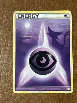 Psychic Energy 119/123 NM/LP Non Holo Awesome Espeon Art HGSS Pokemon Card! - Image 1