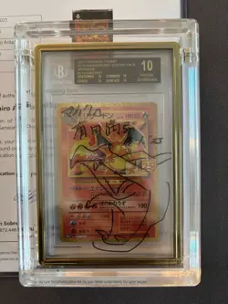 BGS 10 Black Label Pokemon Charizard 25th japanese Mitsuhiro Arita Signed Sketch - Image 3