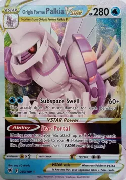 040/189 ORIGIN FORME PALKIA VSTAR ULTRA RARE ASTRAL RADIANCE POKEMON CARD - Image 1