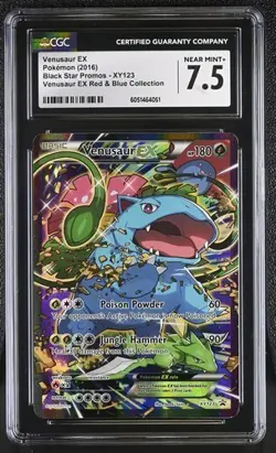 CGC 7.5 VENUSAUR EX XY123 BLACK STAR PROMO RED & BLUE COLLECTION POKEMON - Image 1