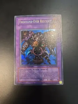 Yugioh Thousand-Eyes Restrict MC1-EN004 Secret Rare Trading Card LP - Image 1