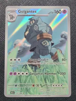 Pokemon Schwarze Blitze Golgantes 123/086 NM DE Illustration Rare Near Mint #2 - Image 1