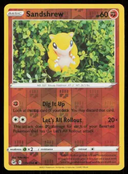 Sandshrew #131/264 Reverse Holo 2021 Pokemon Fusion Strike LP - Image 1