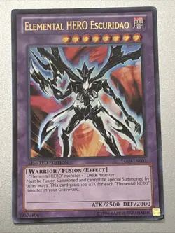 Yu-Gi-Oh! TCG Elemental HERO Escuridao YG09-EN001 Promo Limited Ultra Rare LP - Image 1