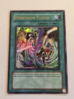 Dimension Fusion IOC-094 Invasion of Chaos Unlimited Edition Vintage Yugioh LP - Image 1