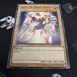 Gamma The Magnet Warrior SDMY-EN009 1st Edition LP+ Light Play Yu-Gi-Oh! Card - Image 3
