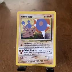 Hitmontop 3/75 Neo Discovery Holo Rare Pokemon Card - LP/MP - Image 1