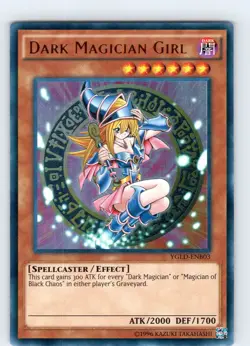 Yu-Gi-Oh TCG Dark Magician Girl YGLD-ENB03 Unlimited Ultra Rare Card NM - Image 1