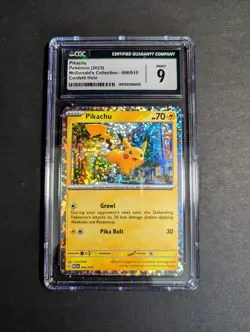 Pikachu 006/015 Holo Rare M23EN McDonald’s Promo 2023 Pokemon Card CGC 9 MINT - Image 1