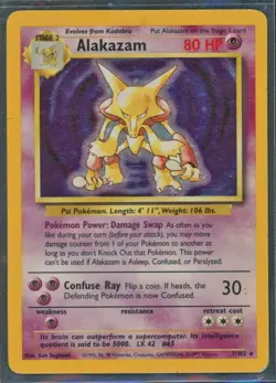 Pokemon Cards - Alakazam 1/102 - Base Set eBay Live 15th Aug 4pm - Image 1