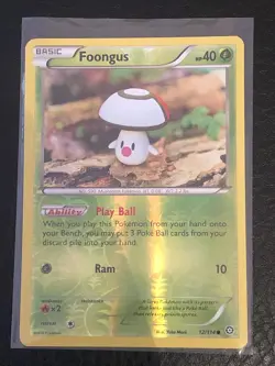 Pokemon Card Foongus 12/114 Reverse Holo XY Steam Siege Near Mint - Image 2