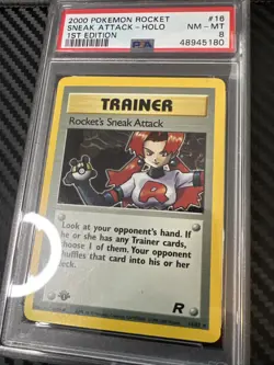 Rocket's Sneak Attack 16/82 - 1st Edition *PSA 8 - NM-MT* Holo Pokemon Card - Image 2