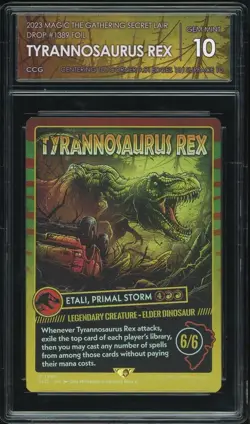 2023 Magic the Gathering Secret Lair Drop #1389 Tyrannosaurus Rex Foil CCG 10 - Image 1
