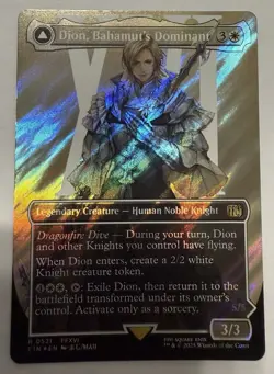 Dion, Bahamut's Dominant (Borderless) (Surge Foil) - FINAL FANTASY MTG - Image 1