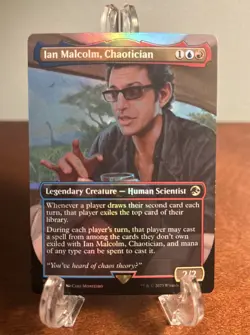 Ian Malcolm, Chaotician - Borderless NM English The Lost Caverns of Ixalan Foil - Image 1