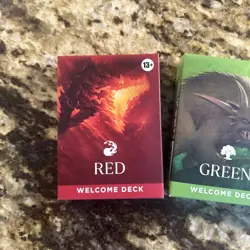 Set Of 5 Magic: The Gathering Welcome Deck 2024 Red Green Black White Blue - Image 2