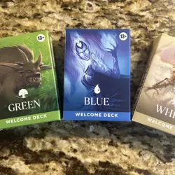 Set Of 5 Magic: The Gathering Welcome Deck 2024 Red Green Black White Blue - Image 4