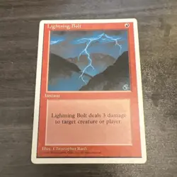 Lightning Bolt MTG Alternate 4th Edition Magic The Gathering Vintage 1995 NM - Image 1