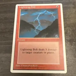 Lightning Bolt MTG Alternate 4th Edition Magic The Gathering Vintage 1995 NM - Image 2