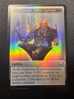 Tezzeret, Cruel Captain Robot - TOKEN FOIL - Edge of Eternities EOE - NM - Image 1