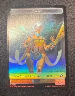 Tezzeret, Cruel Captain Robot - TOKEN FOIL - Edge of Eternities EOE - NM - Image 2