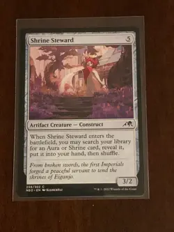 Magic the Gathering Kamigawa Neon Dynasty Shrine Steward - Image 1