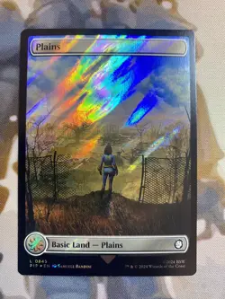 Plains, 0845 (Surge Foil) - MTG: Universes Beyond: Fallout (PIP) NM/M - Image 1