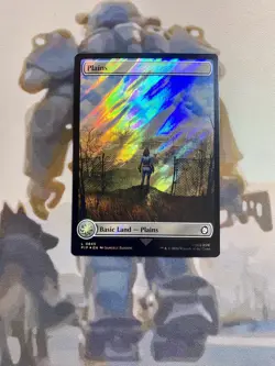 Plains, 0845 (Surge Foil) - MTG: Universes Beyond: Fallout (PIP) NM/M - Image 3