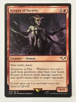 Keeper of Secrets #78 MTG Warhammer Regular Finish Lightly Played - Image 1