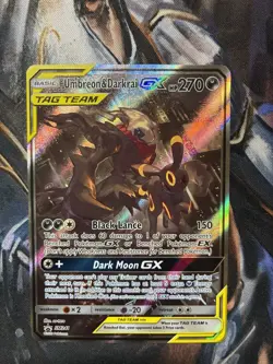 Umbreon & Darkrai GX SM241 Tag Team Sun & Moon Pokemon NEAR MINT- GREAT DEAL - Image 1