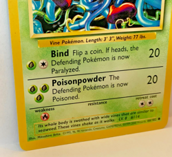 Tangela Base Set Pokemon Card 66/102 4th Print Rare UK Version 1999-2000 - Image 5