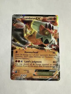 Landorus EX - 89/149 - Pokemon Boundaries Crossed Black White Ultra Rare Card NM - Image 1