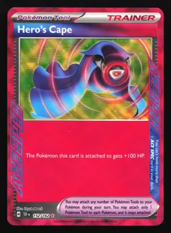 Pokemon Hero's Cape 152/162 Temporal Forces ACE SPEC Ultra Rare Holo LP - Image 1