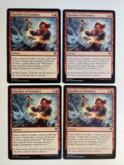 4x Mtg Kaldheim Shackles Of Treachery NM/M Magic Karte Magic The Gathering - Image 1