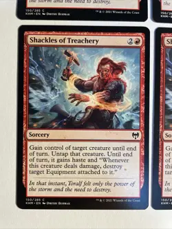 4x Mtg Kaldheim Shackles Of Treachery NM/M Magic Karte Magic The Gathering - Image 2