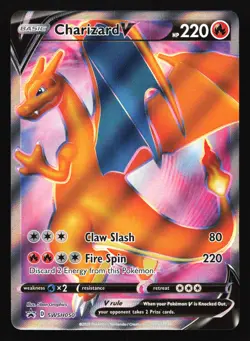 Pokemon Charizard V SWSH050 Champion's Path ETB Holo Black Star Promo LP - Image 1