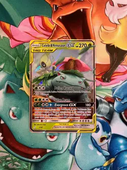 2019 Pokemon SM Team Up 1/181 Celebi & Venusaur GX - Image 1