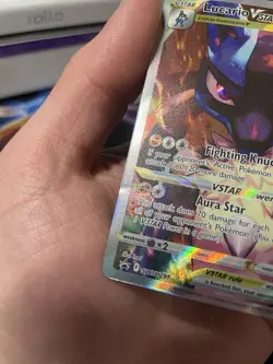 Pokemon Lucario VSTAR SWSH291 Full Art Holo Black Star Promo LP - Image 3