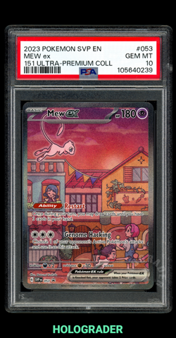 2023 POKEMON SVP EN-SV BLACK STAR PROMO 053 MEW EX 151 ULTRA-PREMIUM PSA 10 - Image 1