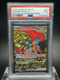 2025 POKEMON PRE-EN SPECIAL ILLUSTRATION RARE #162 ROARING MOON EX PSA 9 - Image 1