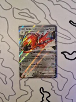 Pokemon TCG Scizor ex Scarlet & Violet-Temporal Forces 111/162 Holo Double Rare - Image 1