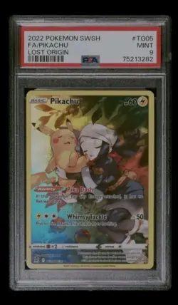 Pikachu Full Art 2022 Pokemon Lost Origin TG05/TG30 - PSA 9 MINT - Image 1