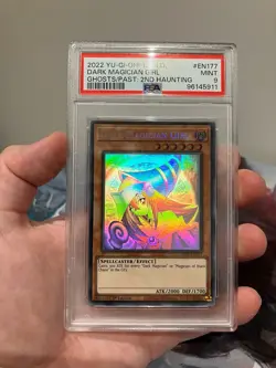 Yu-Gi-Oh Dark Magician Girl Ghost Rare 1st Edition GFP2-EN177 PSA 9 Mint - Image 3